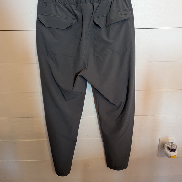 Under Armour Gray Track Pants with Elastic Waistband - Picture 2 of 3